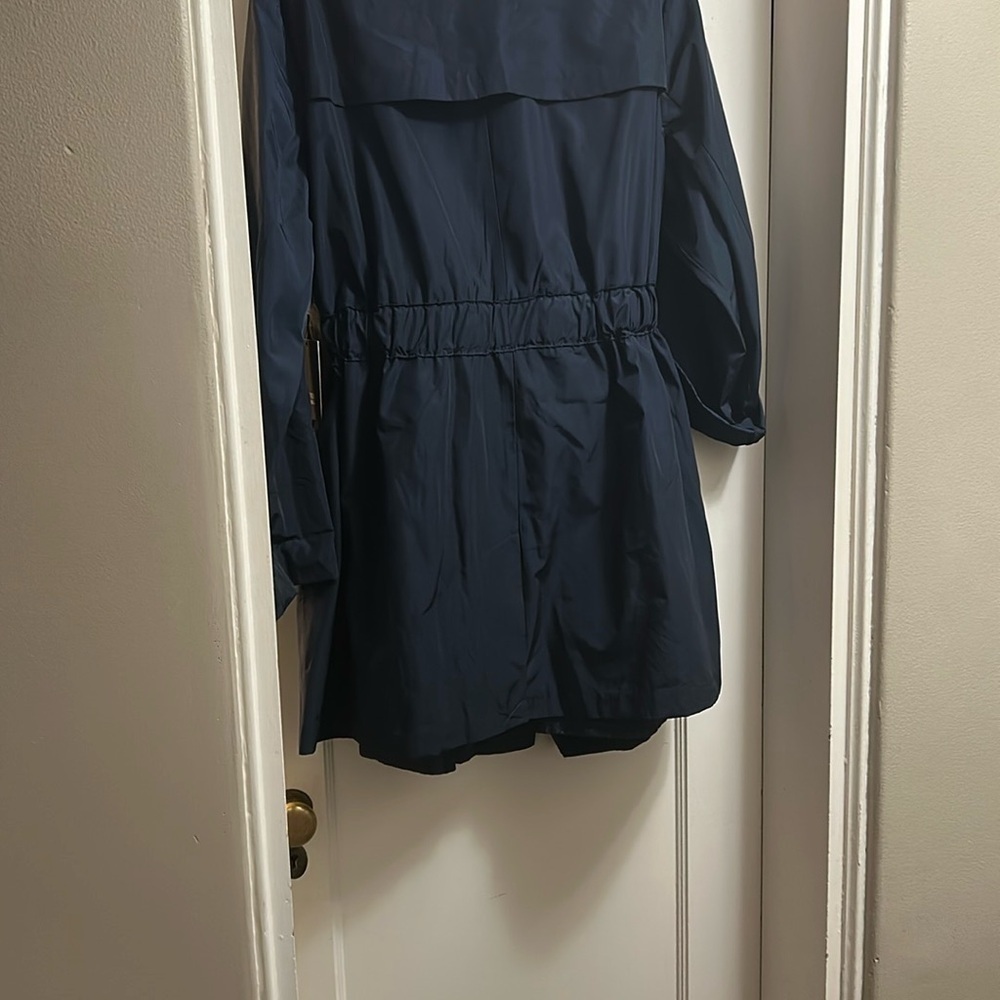 Simply Vera Vera Wang Blue Trench Coat with Bow Detail COAT ONLY! - Picture 5 of 8